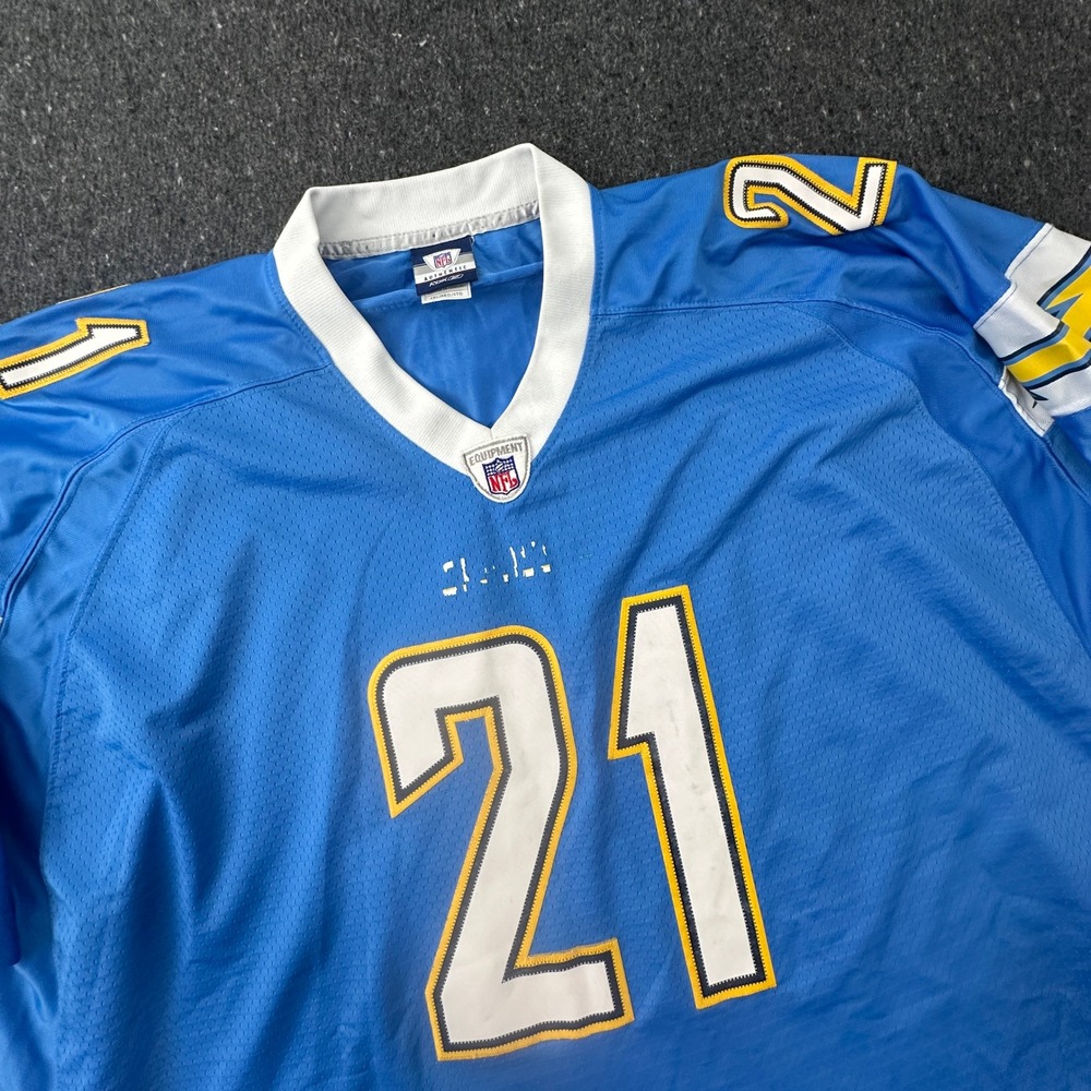 Chargers LaDainian Tomlinson 21 Reebok Premier Jersey Powder Blue 4XL y2K
